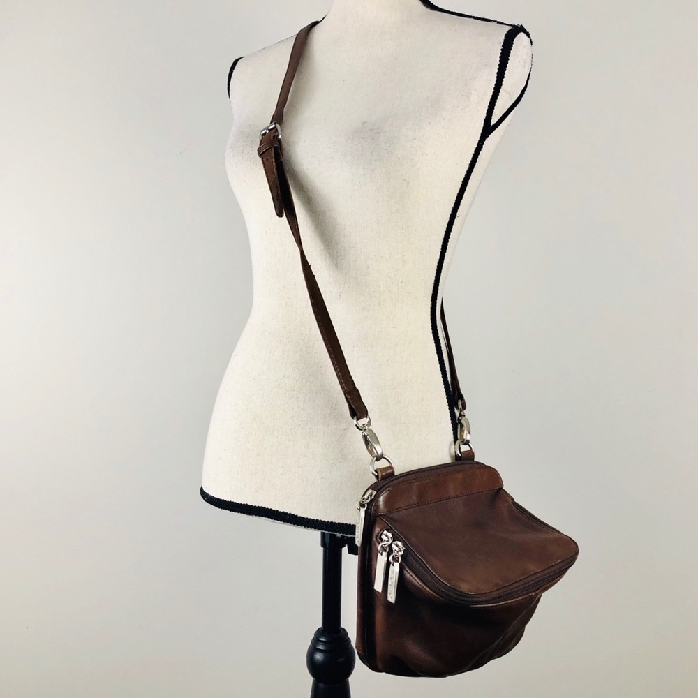 Hobo Leather Organizer Crossbody Bag